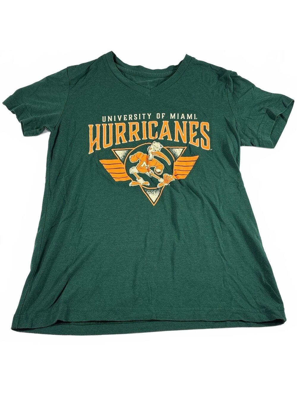 Adidas University of Miami Hurricanes Women's Green Short Sleeve T-Shirt S